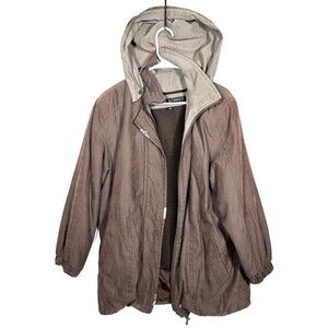 Fleet Street Hooded Oversized Outdoors Rain Trench Jacket Removeable Hood